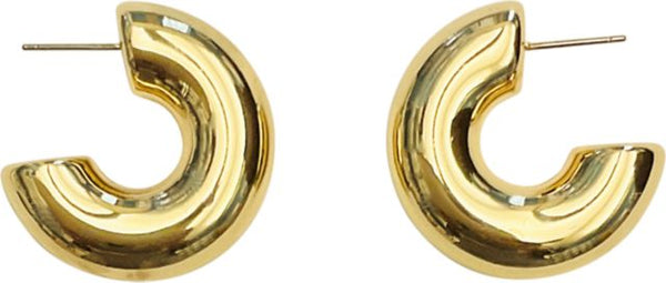 Ear Thick Hoop Gold Earrings